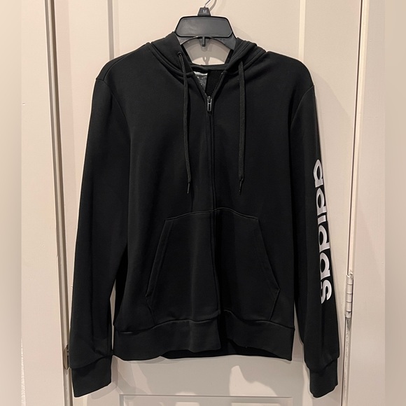 adidas Jackets & Blazers - adidas Black Hoodie Jacket